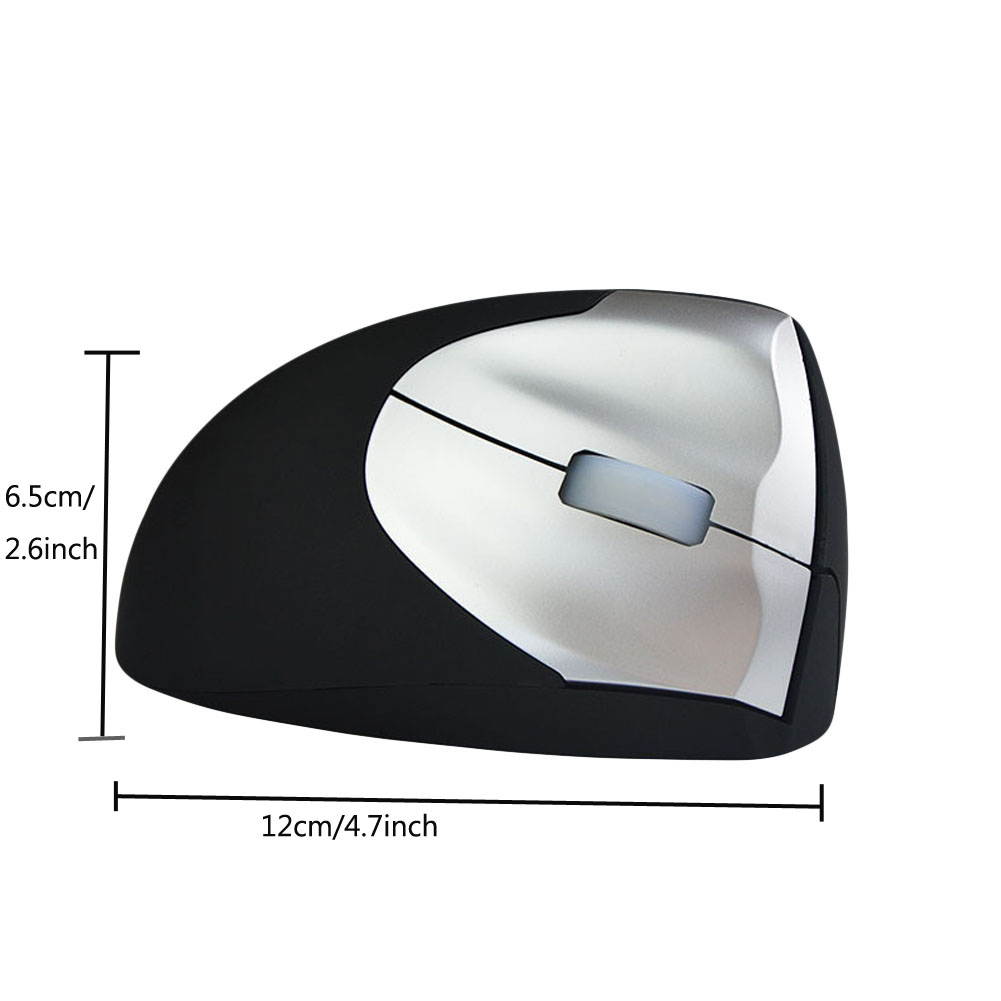EIGIIS Wireless Ergonomic Mouse 2.4G High Precision Vertical Optical Mice 800/1200/1600 DPI