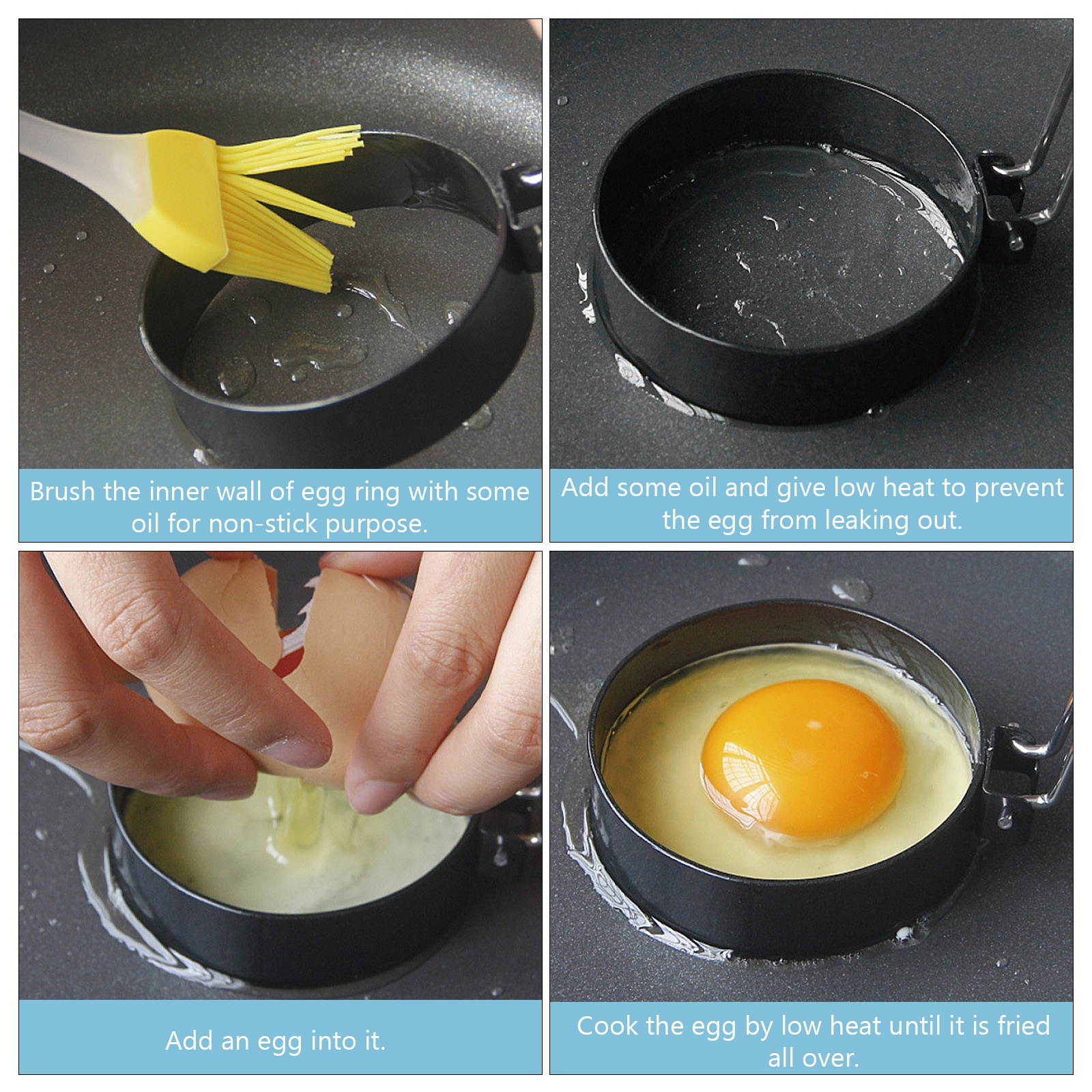 5pcs Helpful Egg Cooker Rings Egg Molds Egg Frying Molds Egg Ring Molds for Kitchen