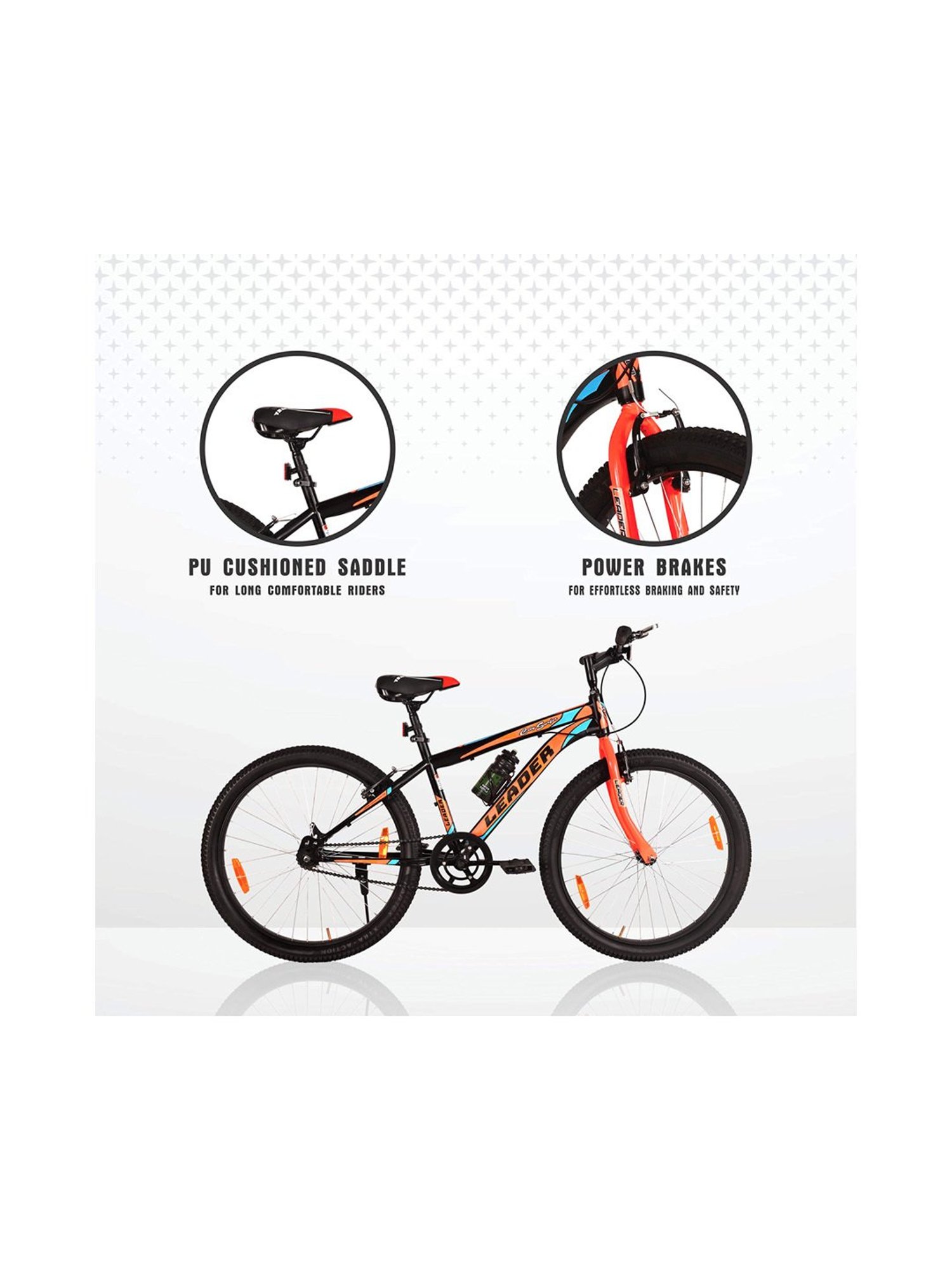 Leader City Surfer Bicycles (Orange) Size - 26T