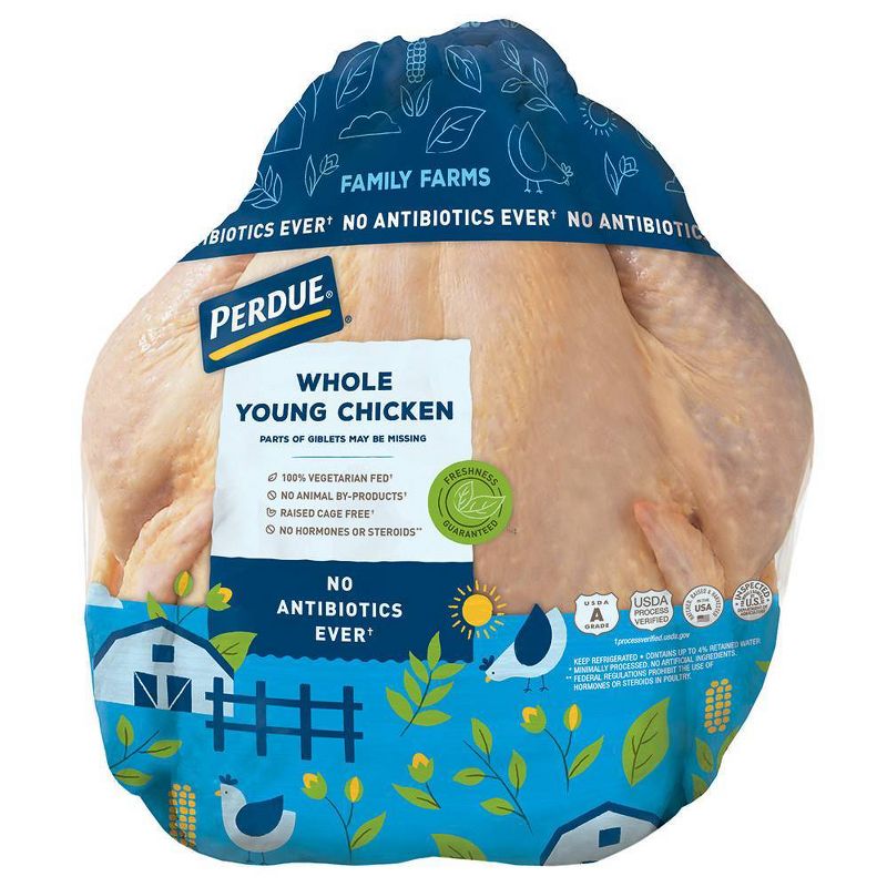 Perdue Whole Young Chicken Antibiotic Free - 5-6.25 lbs - price per lb