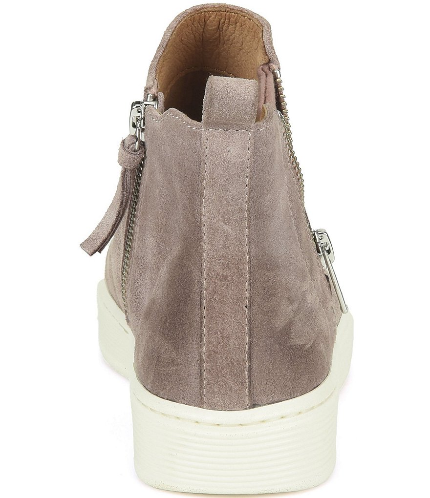 Sofft Britton Zip Waterproof Suede High-Top Sneakers