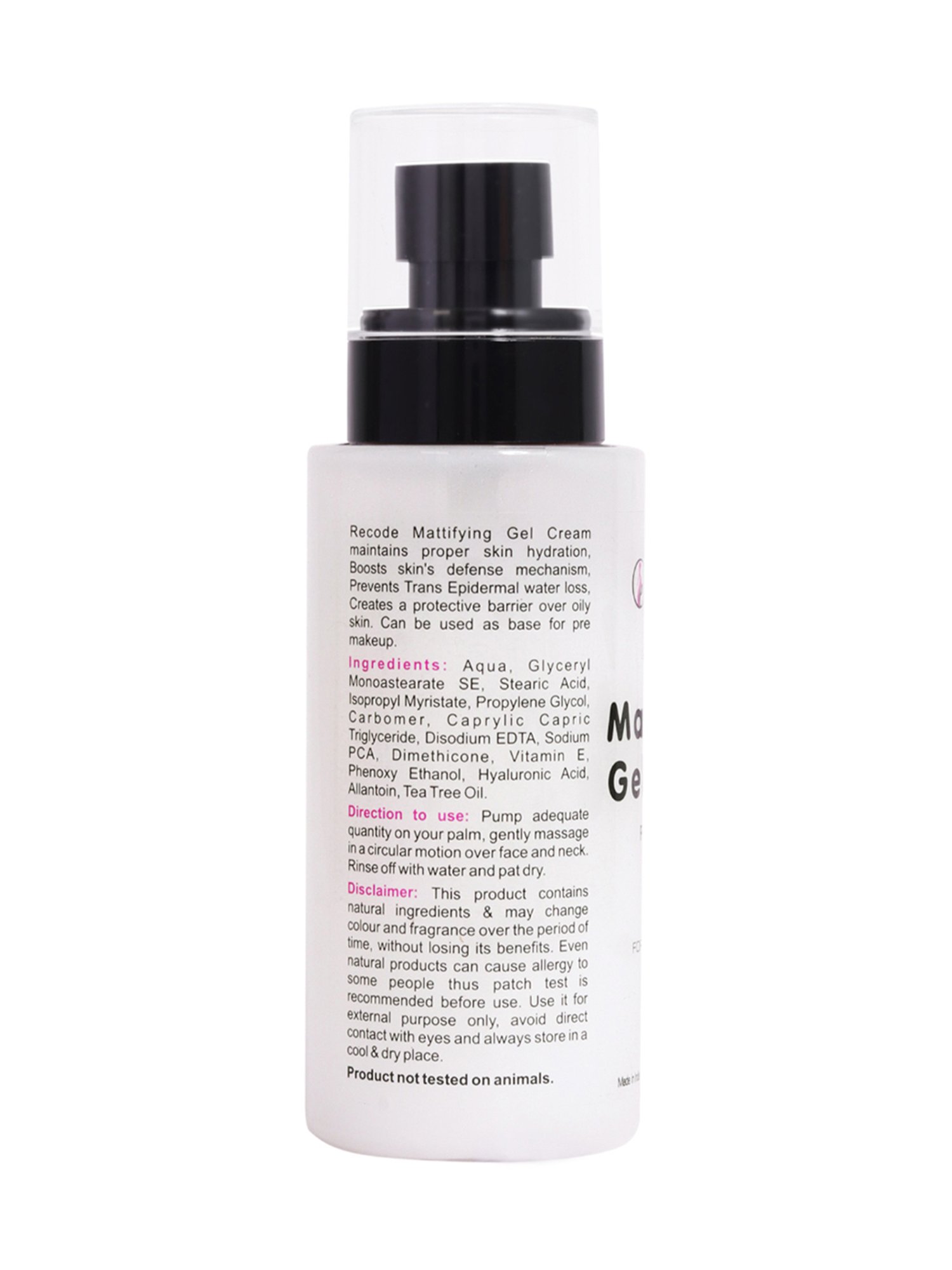 Recode Mattifying Gel Cream - 100 ml