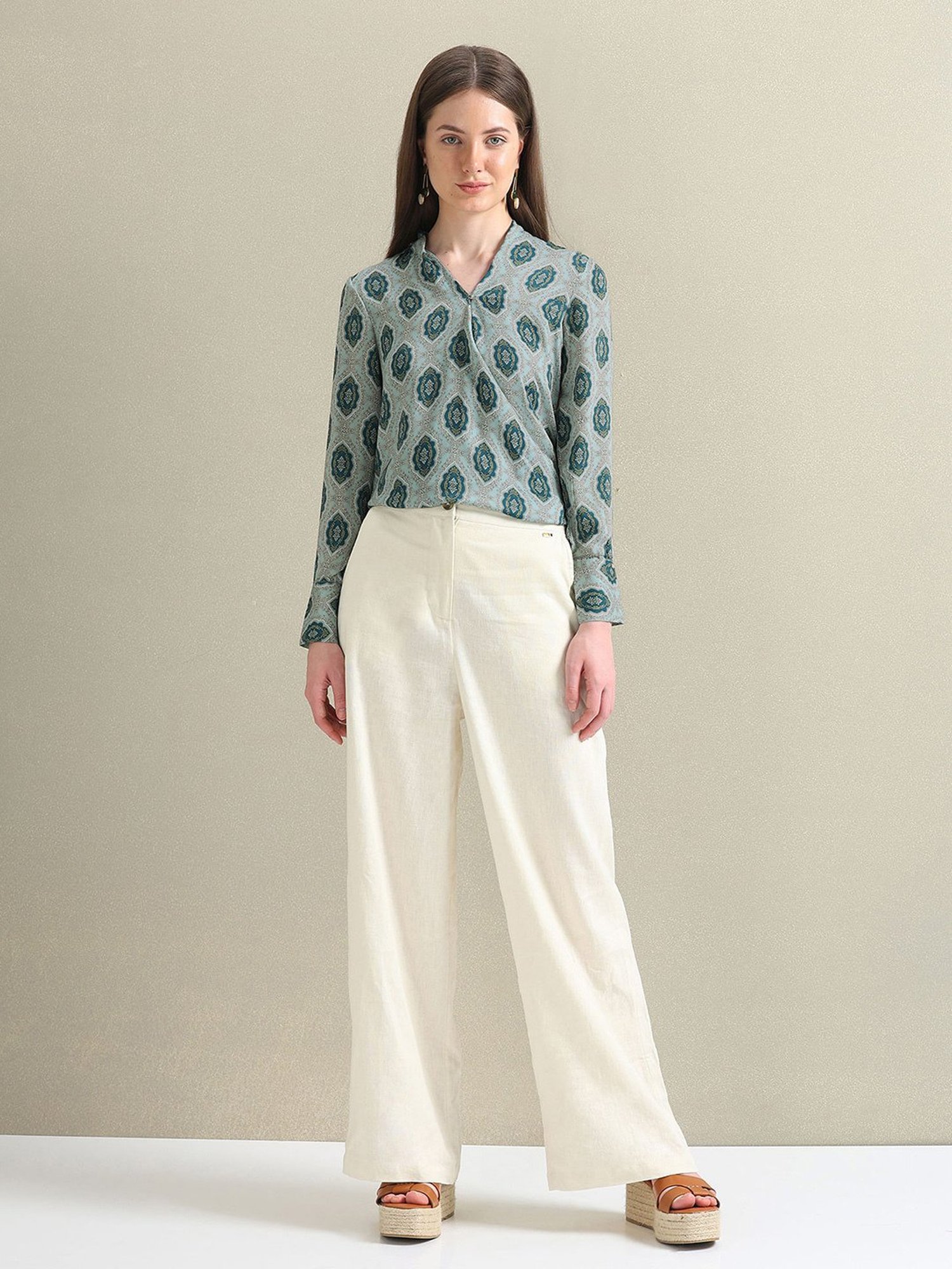 U.S. Polo Assn. Blue Printed Top