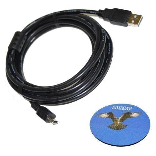 HQRP Extra Long 10ft USB to Mini USB Cable for Cobra 5400 PRO / 5400PRO / 5550 PRO / 5550PRO / 5600 PRO LM / 5600PROLM / 5850 PRO / 5850PRO GPS + HQRP Coaster