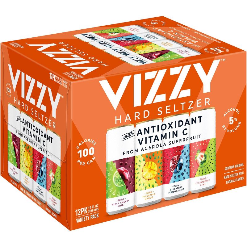 Vizzy Hard Seltzer Variety Pack - 12pk/12 fl oz Slim Cans