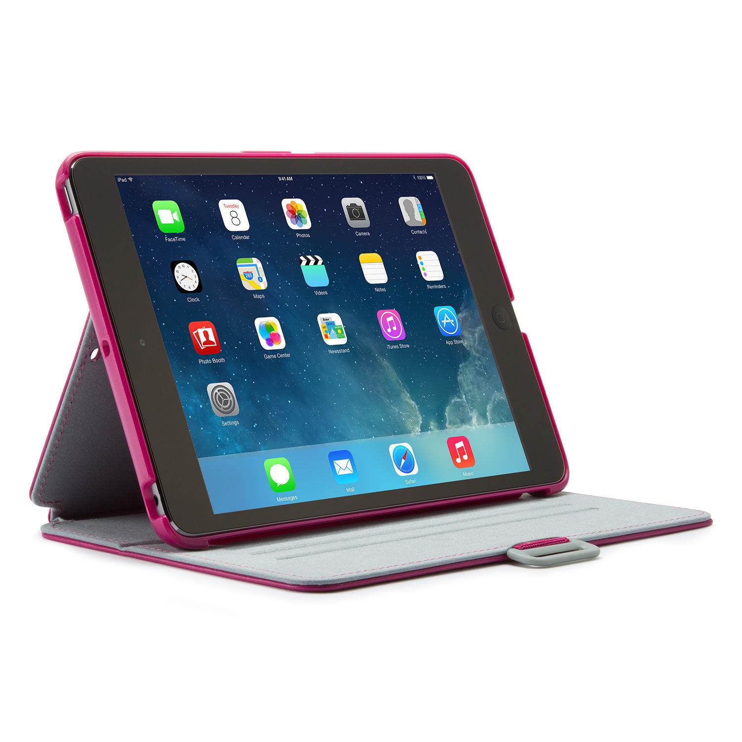 Speck Products StyleFolio Case for iPad Mini/2/3 - Fuchsia Pink/Nickel Grey (Does not fit iPad mini 4)