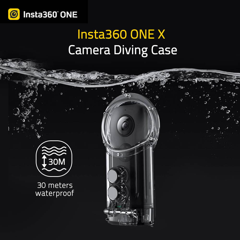 Insta360 ONE X Camera Diving Case Housing IPX8 30 Meters Waterproof with 1/4 Inch Screw Hole for Surfing Diving Snorkeling