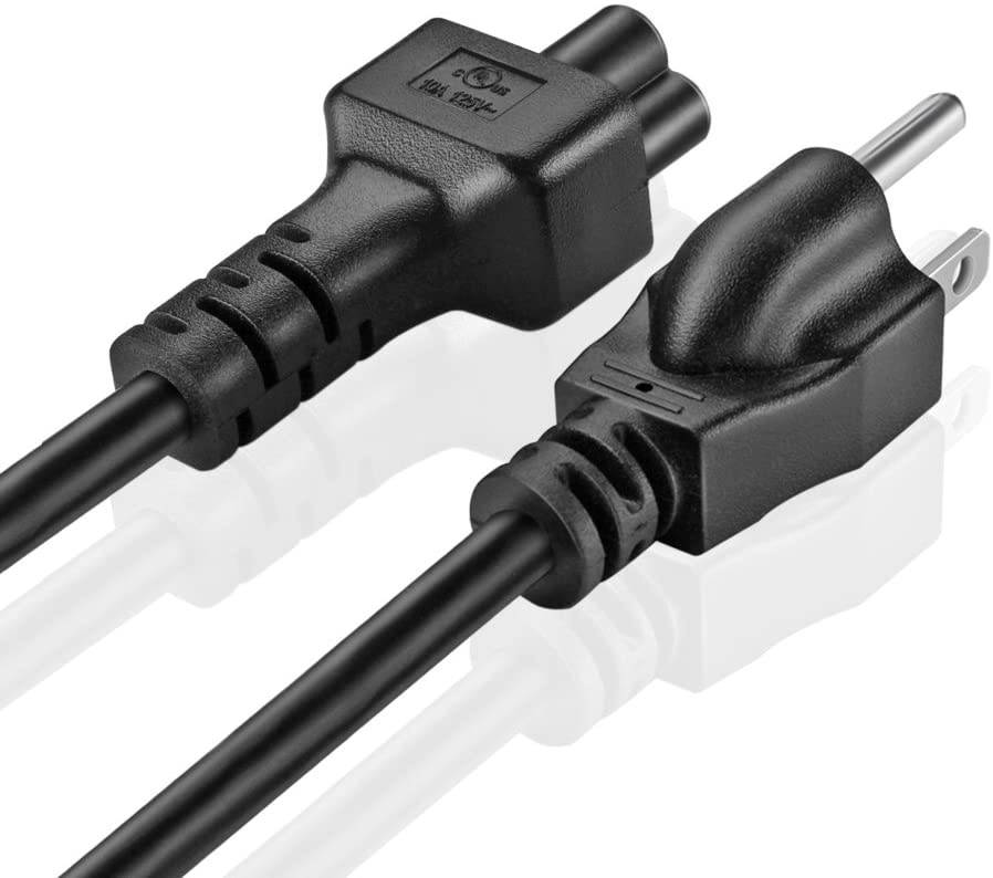TNP Universal Power Cord (3 Feet) - IEC320 C5 to NEMA 5-15P 3-Prong Mickey Mouse Power Extension Cable Wire Connector Socket Plug Jack For Laptop Notebook AC Power Supply Adapter Charger Wall Outlet