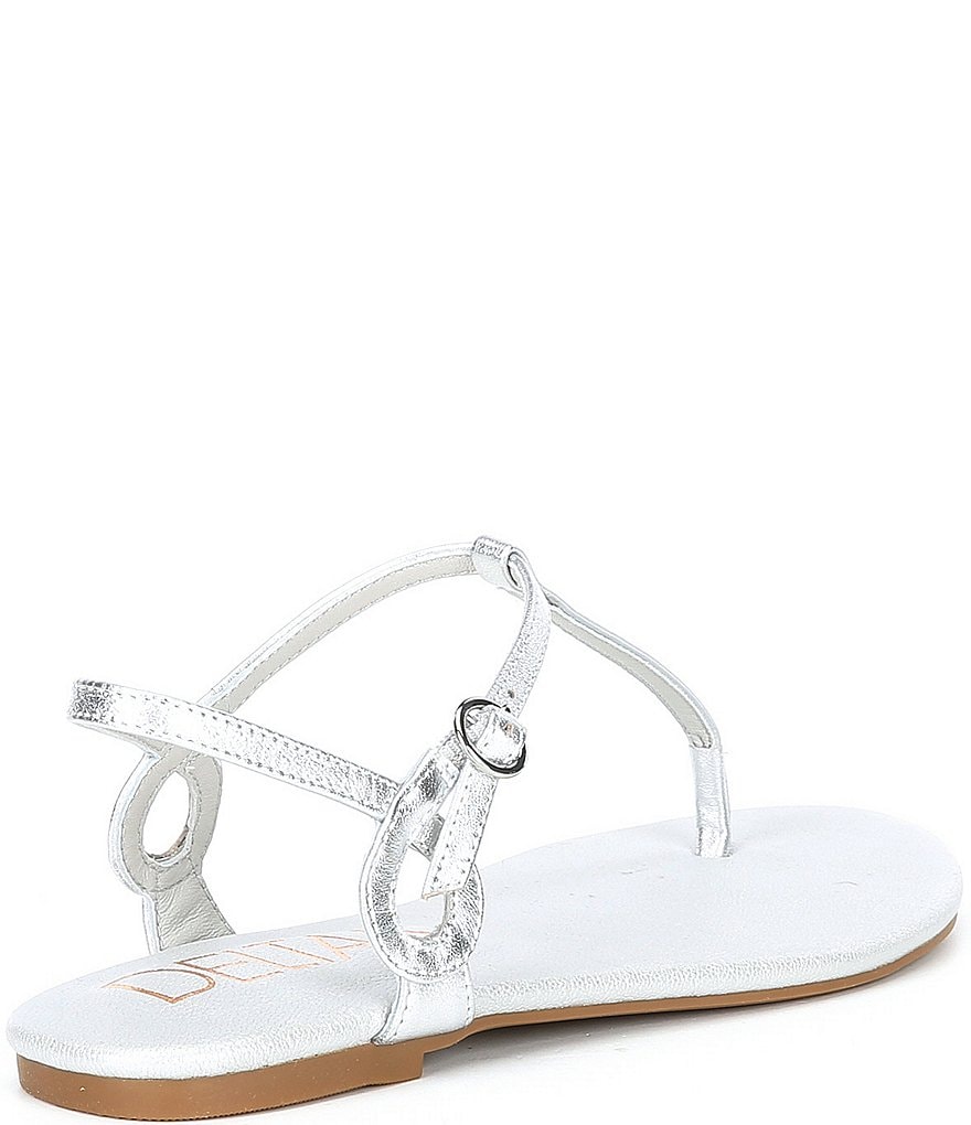 Deltan Olive Leather Thong Sandals