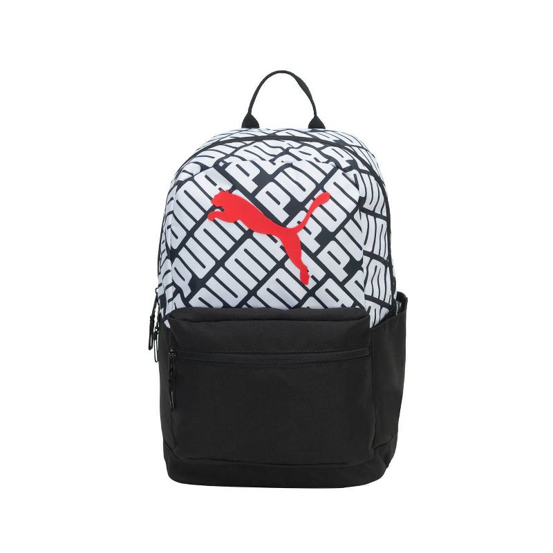 Puma 18.5" Text Book Backpack - Black/White