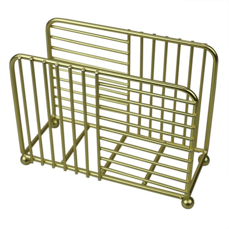 Home Basics Halo Free Standing Steel Napkin Holder, Gold