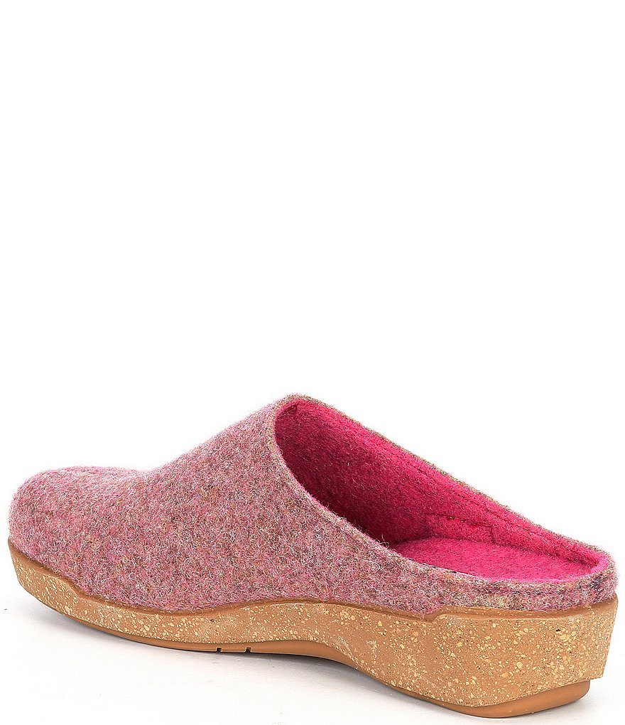Taos Footwear Woollery Wool Cork Wedge Clogs
