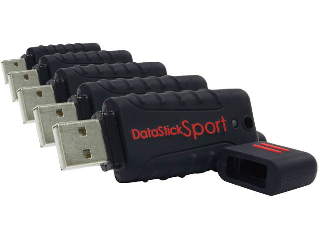Centon 64GB 5PK USB 2.0 SPORT BLACK