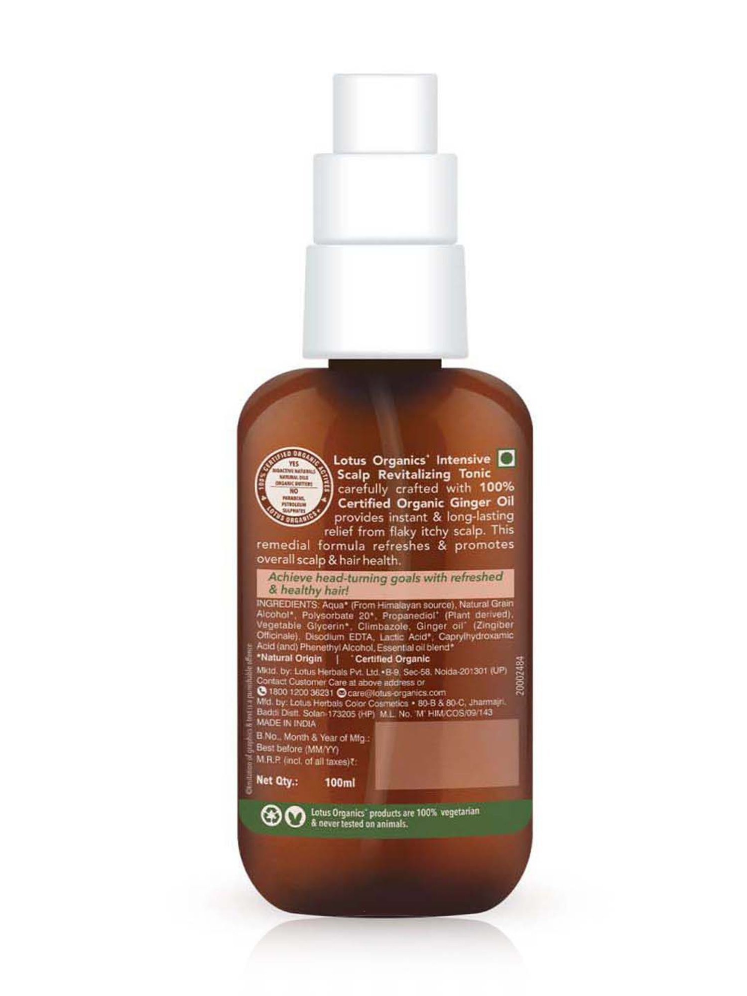 Lotus Organics+ Intensive Scalp Revitalizing Tonic - 100 ml
