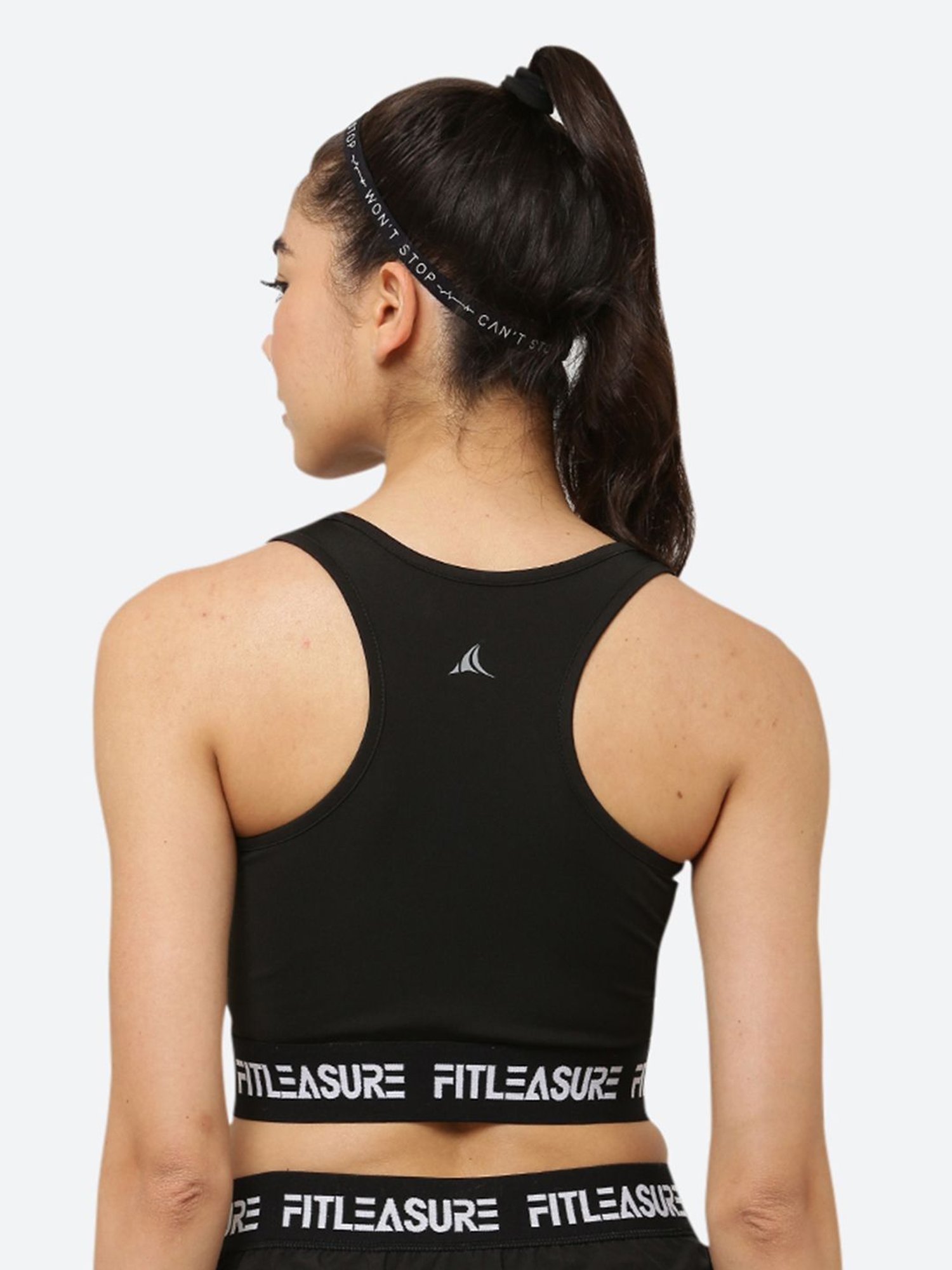 Fitleasure Black Non Wired Padded Sports Bra