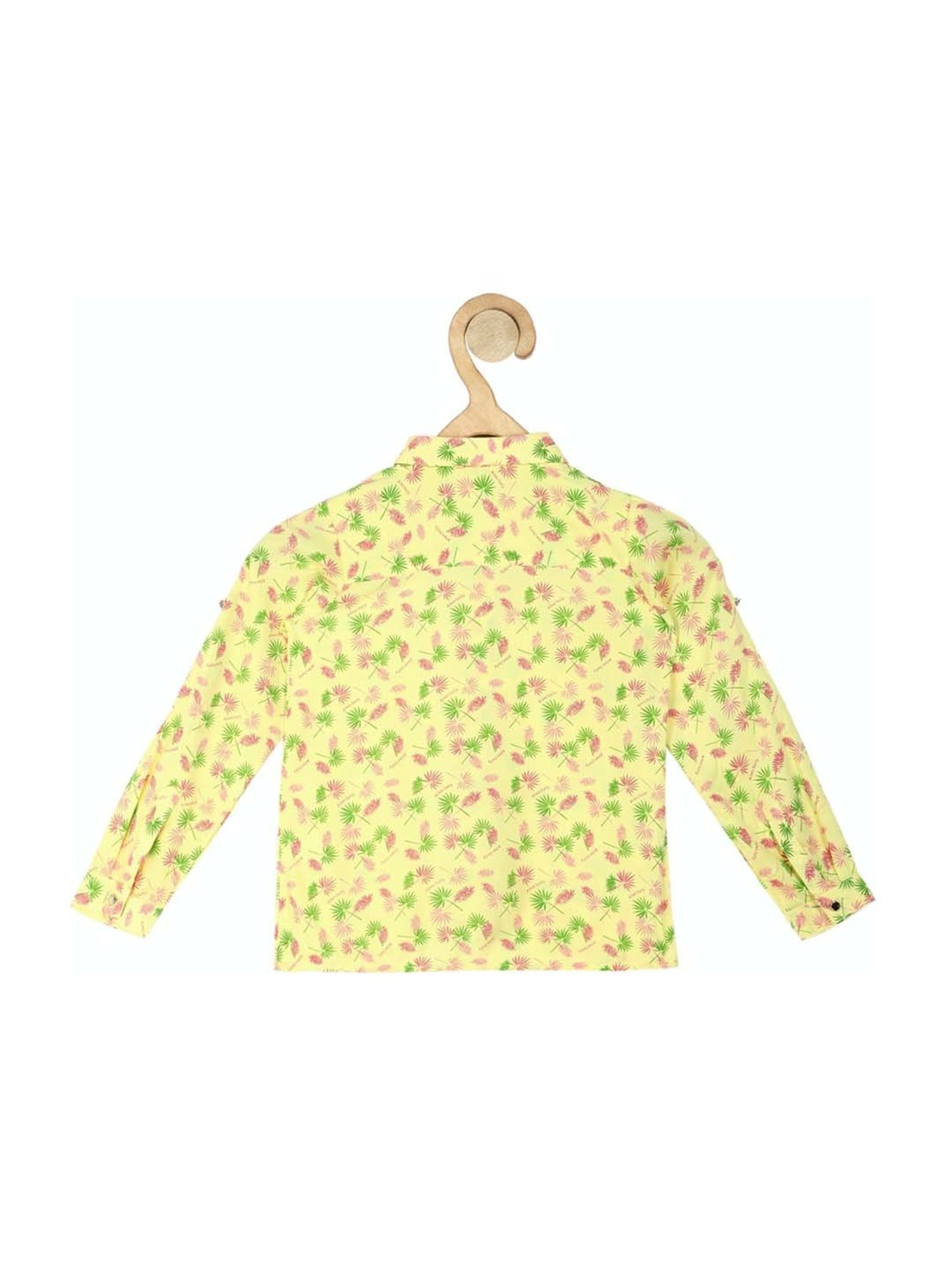 Allen Solly Kids Yellow Printed Shirt