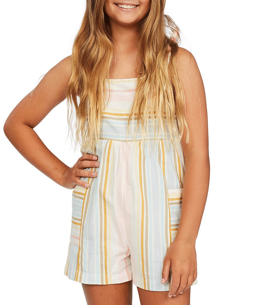 Billabong Little/Big Girls 5-14 Hey Cutie Striped Romper