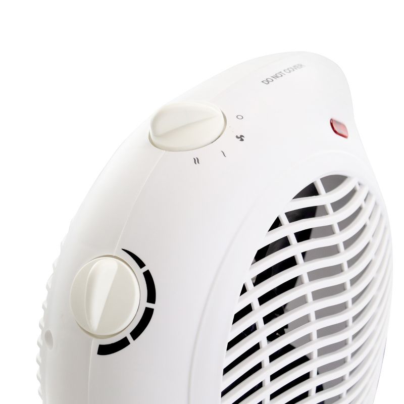 Impress Dual Setting Fan Heater with Adjustable Thermostat in White