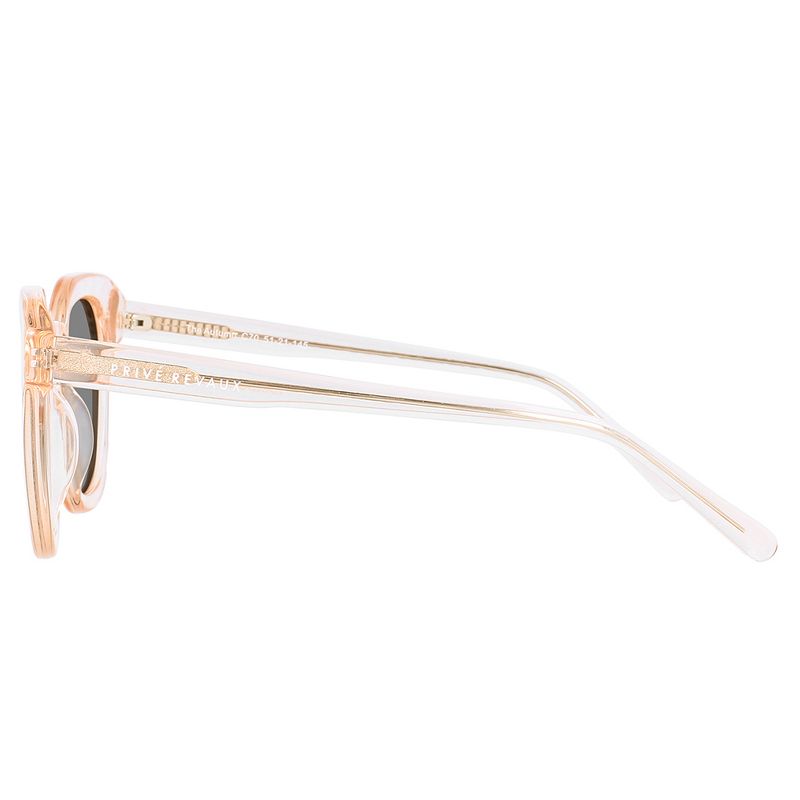 Priv'e Revaux The Autumn  Womens Round Polarized Sunglasses Champagne 51mm