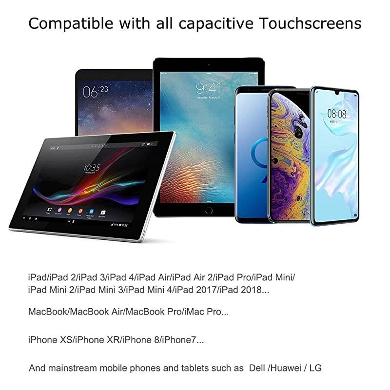 Stylus Digital Pen for Touch Screens 145mm fine Elastic Tip Rechargeable Pencil Compatible for iPad iPhone Samsung Phone TabletsiOSAndroid for DrawingWriting Capactive PenRose Gold