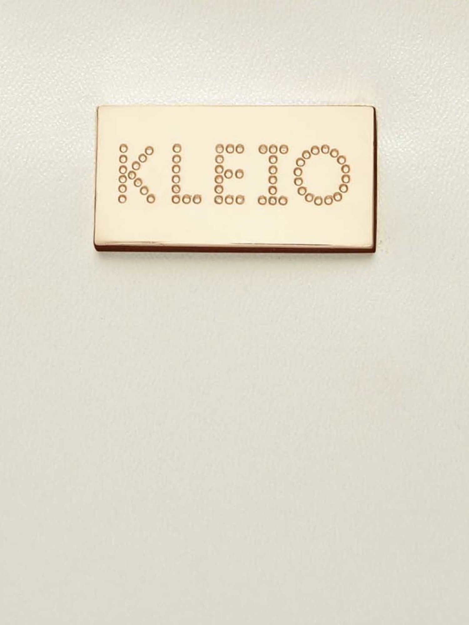 KLEIO Faux Leather White Medium Laptop Messenger Bag