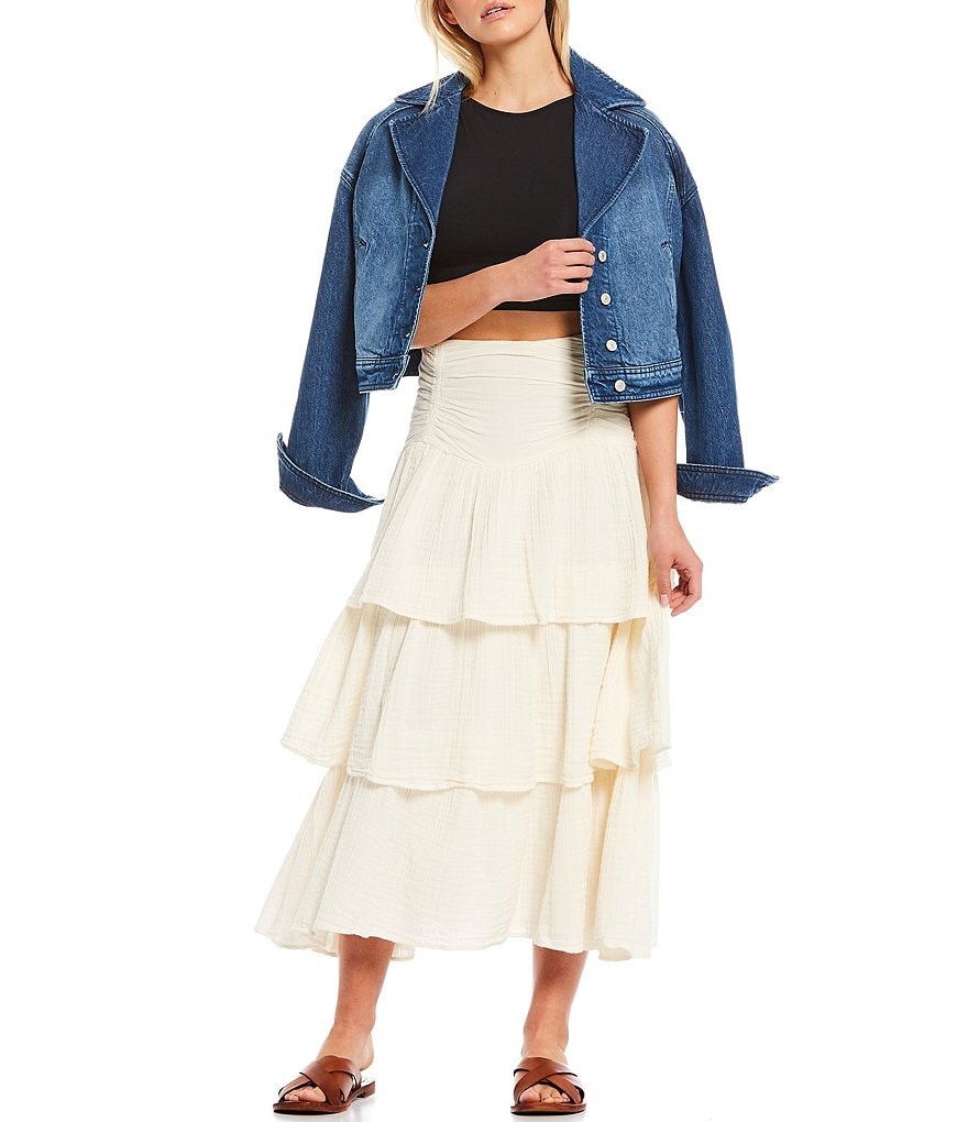 Free People Now Or Never Long Sleeve Denim Jacket