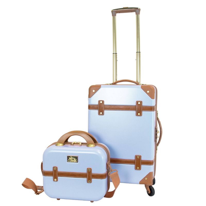 Chariot Travelware Gatsby 2pc Luggage Set - Ice Blue