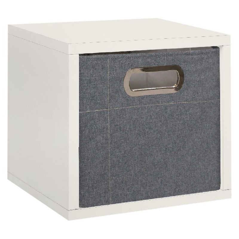 Way Basics Stackable Cube Storage Cubby Organizer White