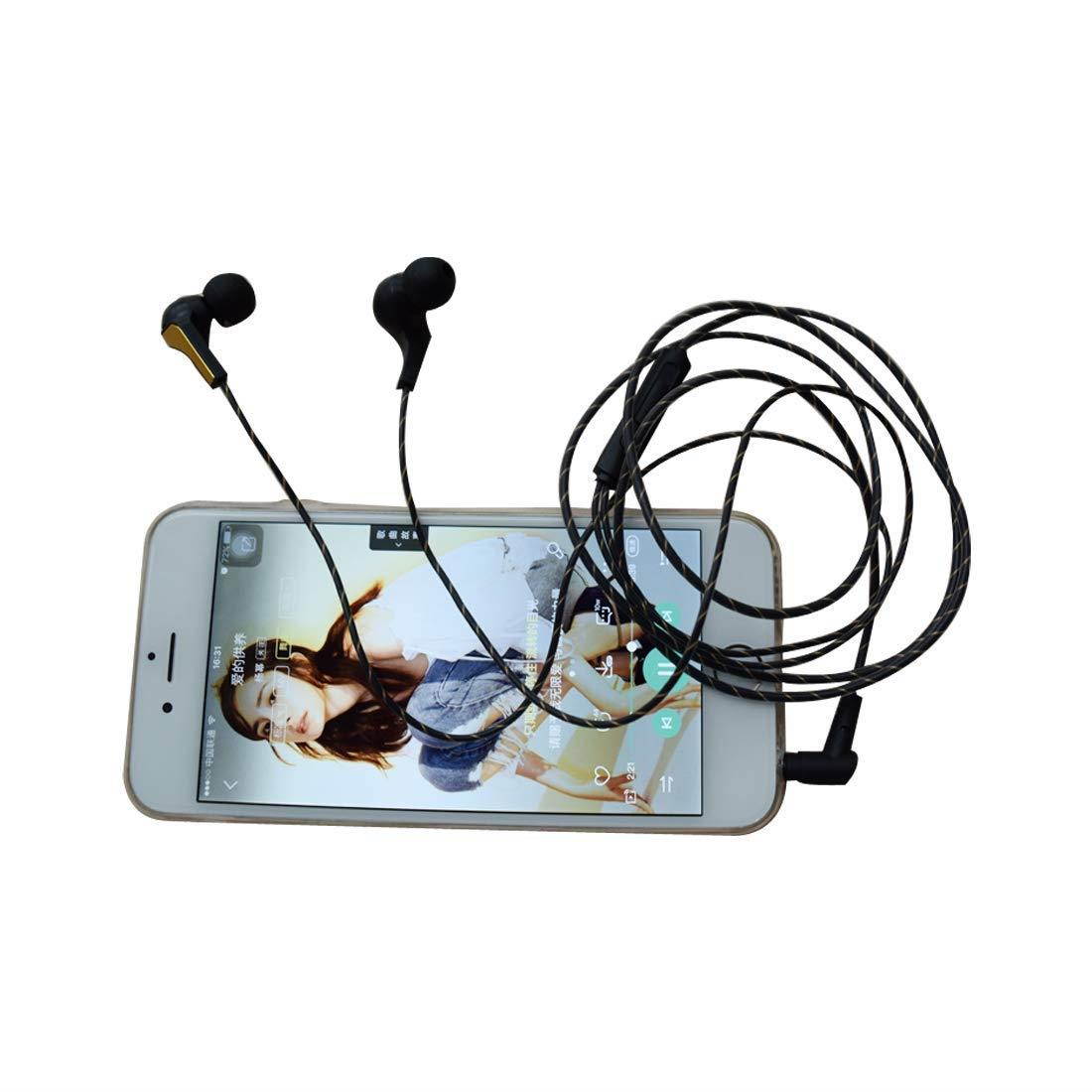 Plior Earphones Earbud in Ear Headphones with Microphone and Volume Control Headset for iPhone for Samsung for Android All 3.5mm Audio Plug Device Black