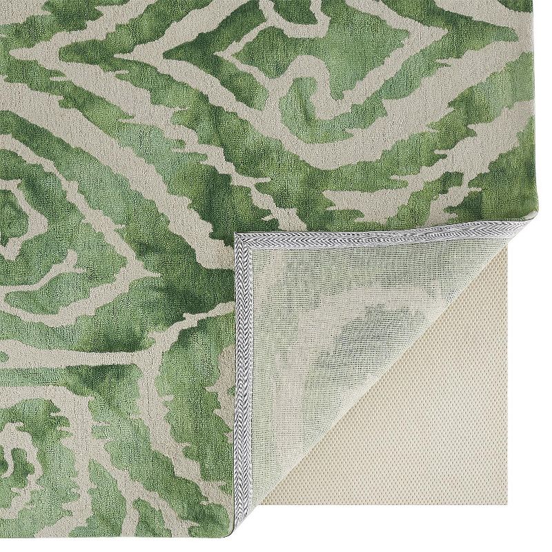 2'6"x8' Runner Hand Made Tufted Stripe Runner Green - Feizy