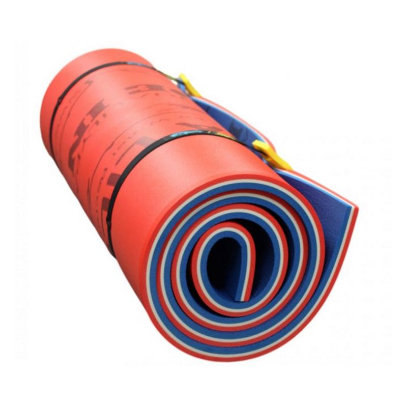 Aqua Lily Pad 16 Ft All American 3 Layer Water Playground Floating Foam Island Bundle with Mesh Vented Nylon Storage Bag for 16, 20, and 22 Foot Pads