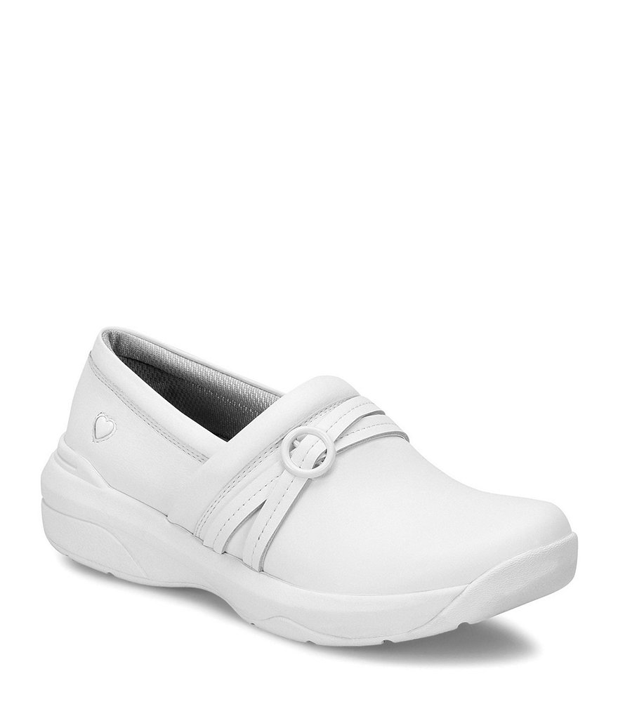 Nurse Mates Ceri Buckle Detail Leather Slip-Ons
