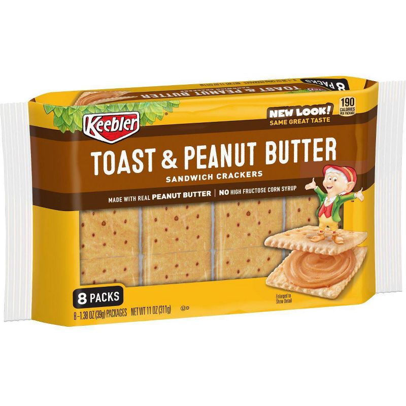 Keebler Toast & Peanut Butter Sandwich Crackers - 8ct