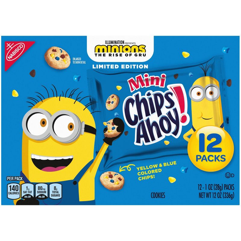 Nabisco Minions Mini Chips Ahoy! Limited Edition Cookies - 12ct