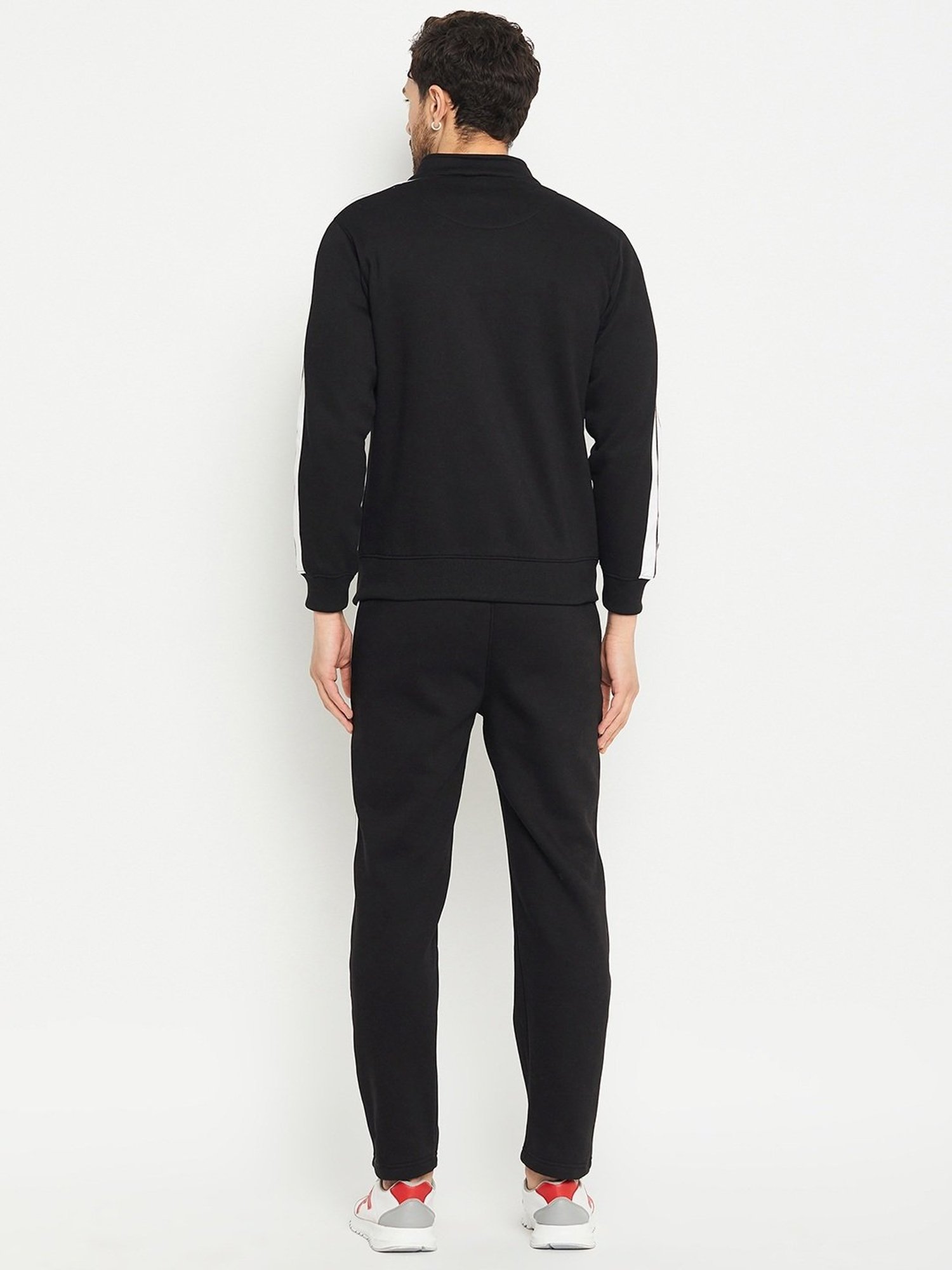Okane Black Regular Fit Colour Block Tracksuit