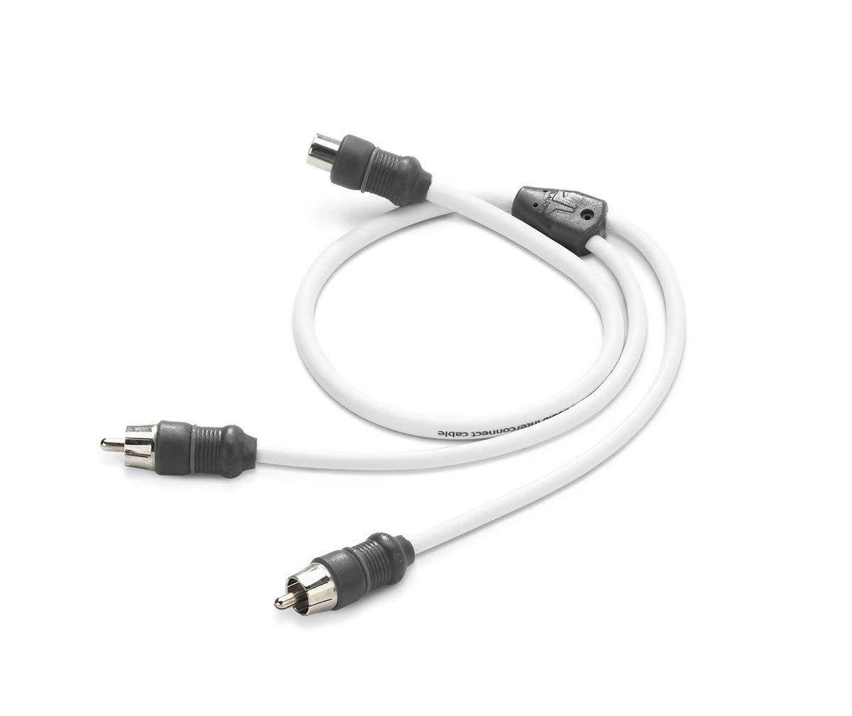 JL Audio XMD-WHTAICY-1F2M Marine Y-Adaptor, 1 Female Jack, 2 Male Plugs