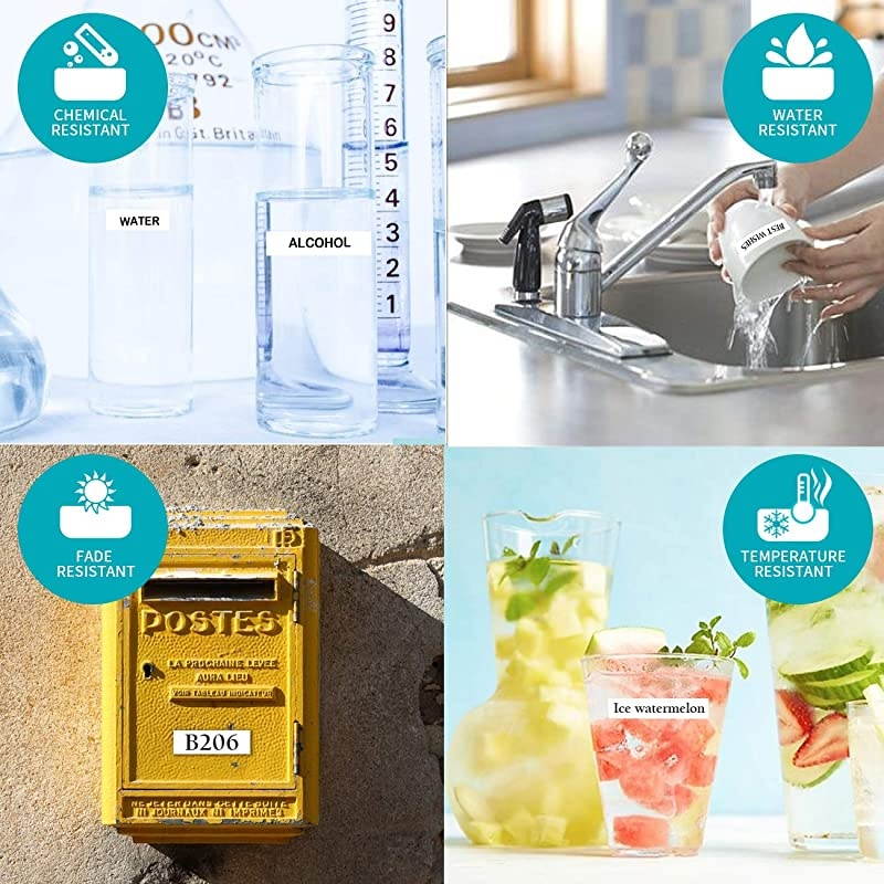 Touch Label Maker Tape Compatible for Brother Touch TD210 TD200 TH100 TH110 TD400VTD600 Label Maker Tape 12mm Black on White 2 ack