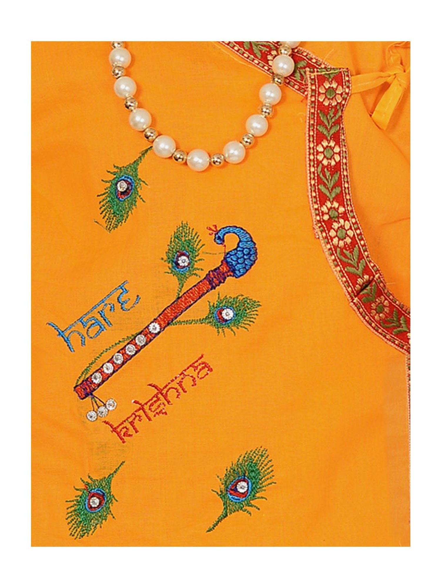 VASTRAMAY Kids Pink & White Floral Print Kurta Set