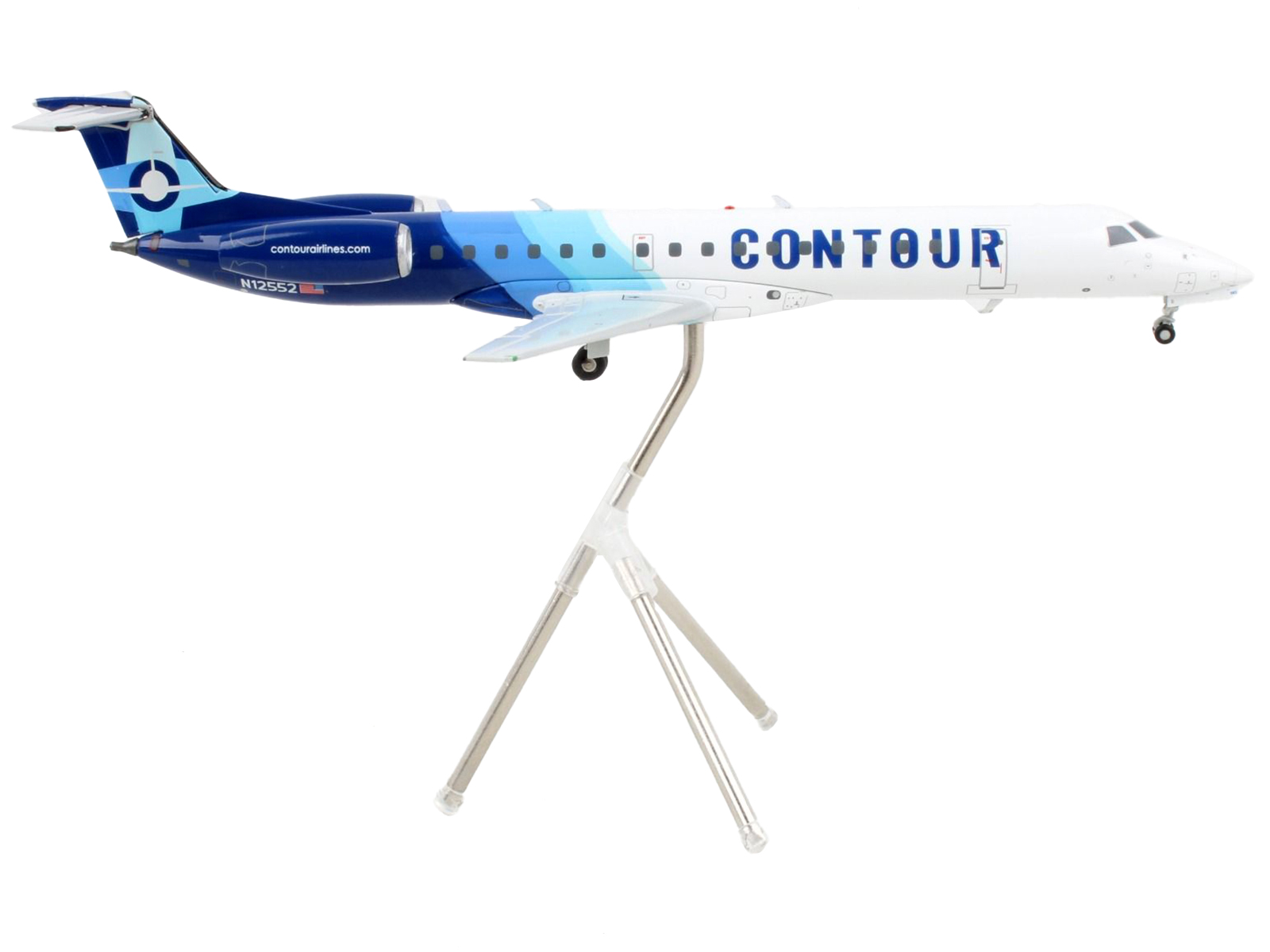 Embraer E190-E2 Commercial Aircraft "Wideroe" (LN-WEA) White with Green Tail 1/400 Diecast Model Airplane by GeminiJets
