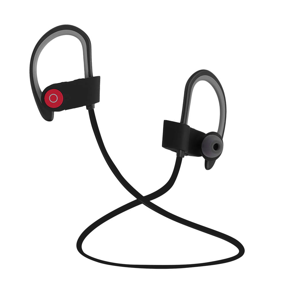 Wireless Bluetooth Headset Stereo Headphone Earphone Sport for Mobile Phone with Soft Ear Tip and Ear Hook