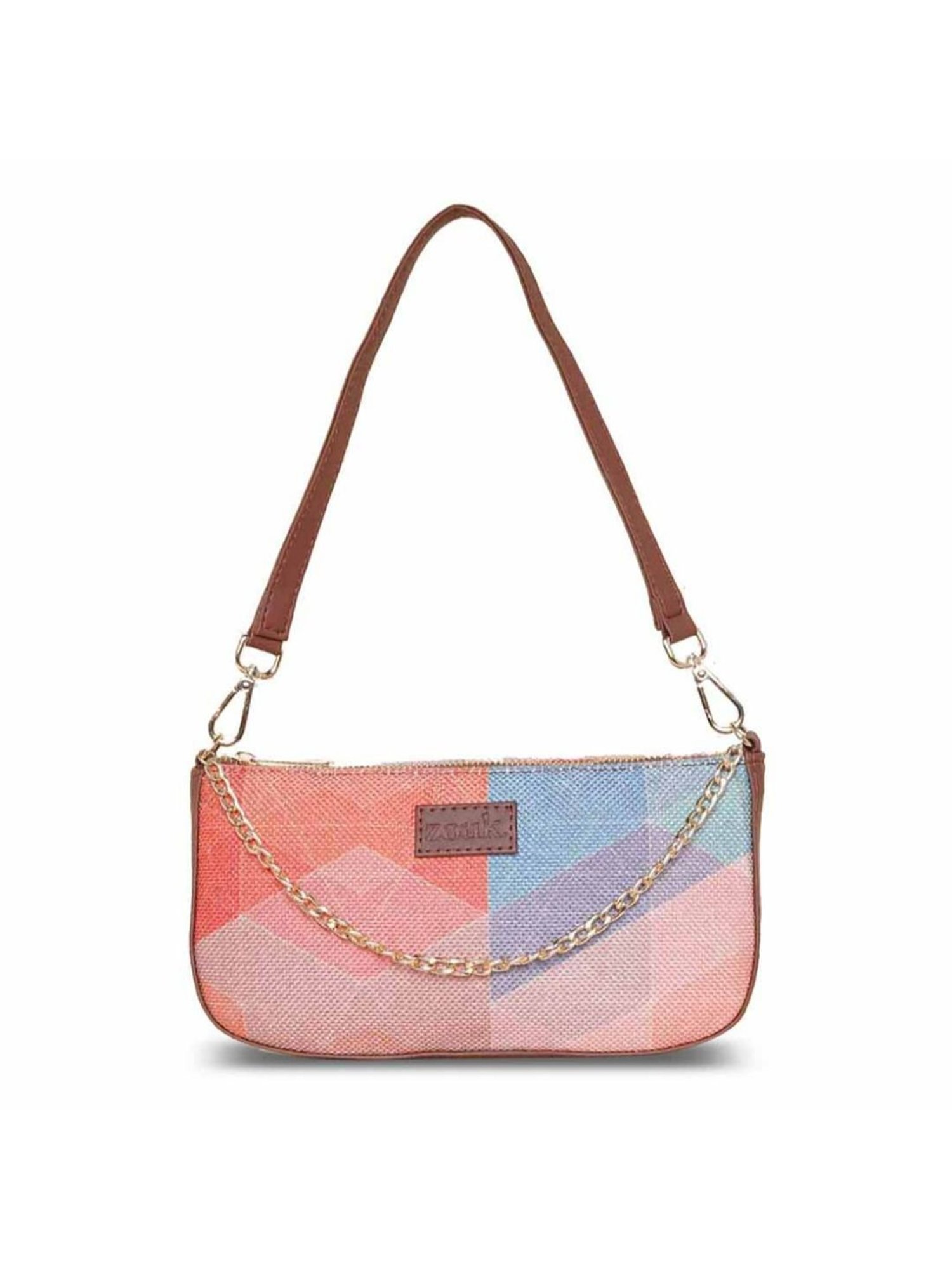 ZOUK Multicolor Geometric Shoulder Bag
