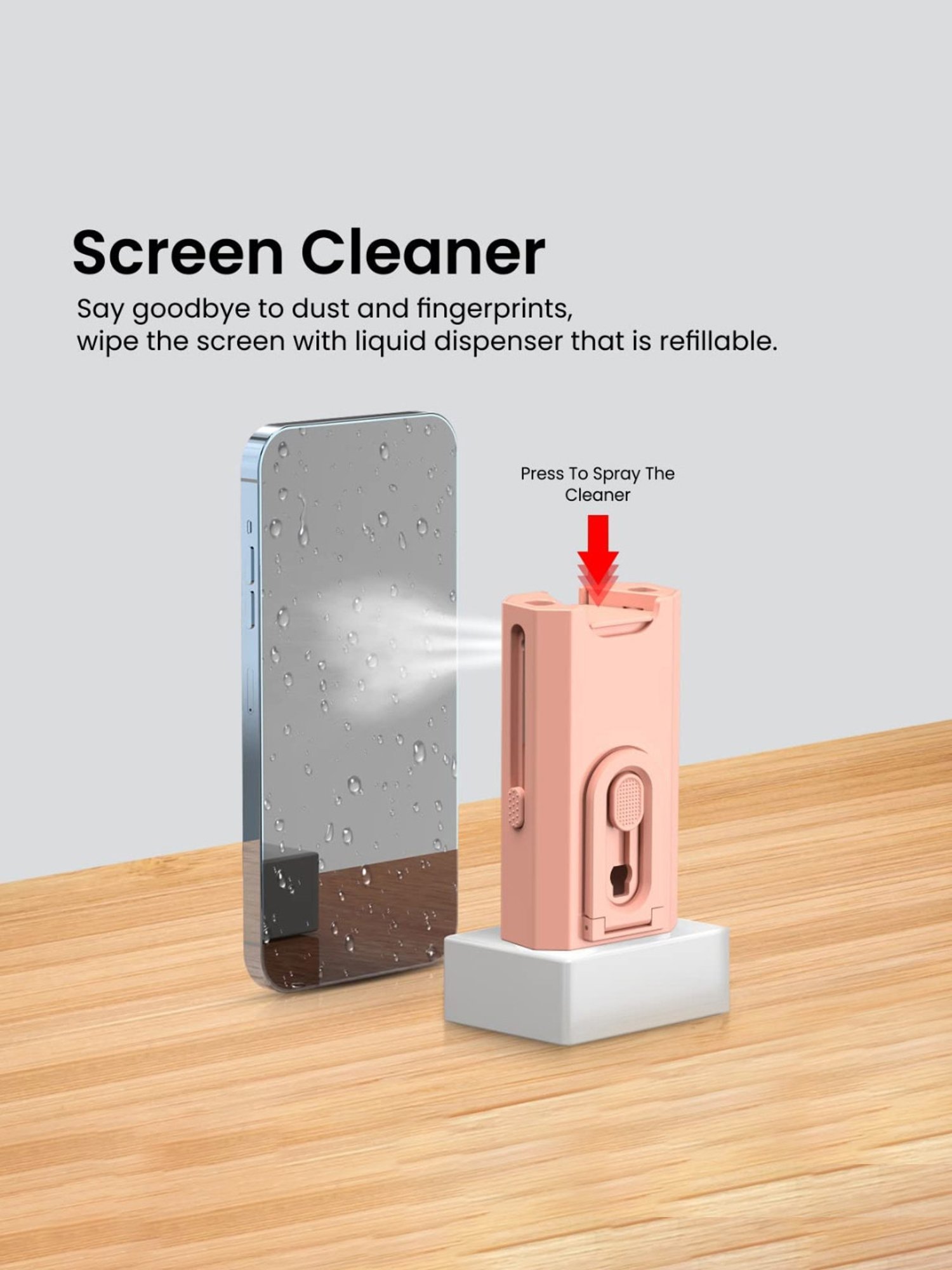 GRIPP 4 in 1 Professional Screen Cleaner Kit Includes Screen Cleanser Spray 150ml (Blue)