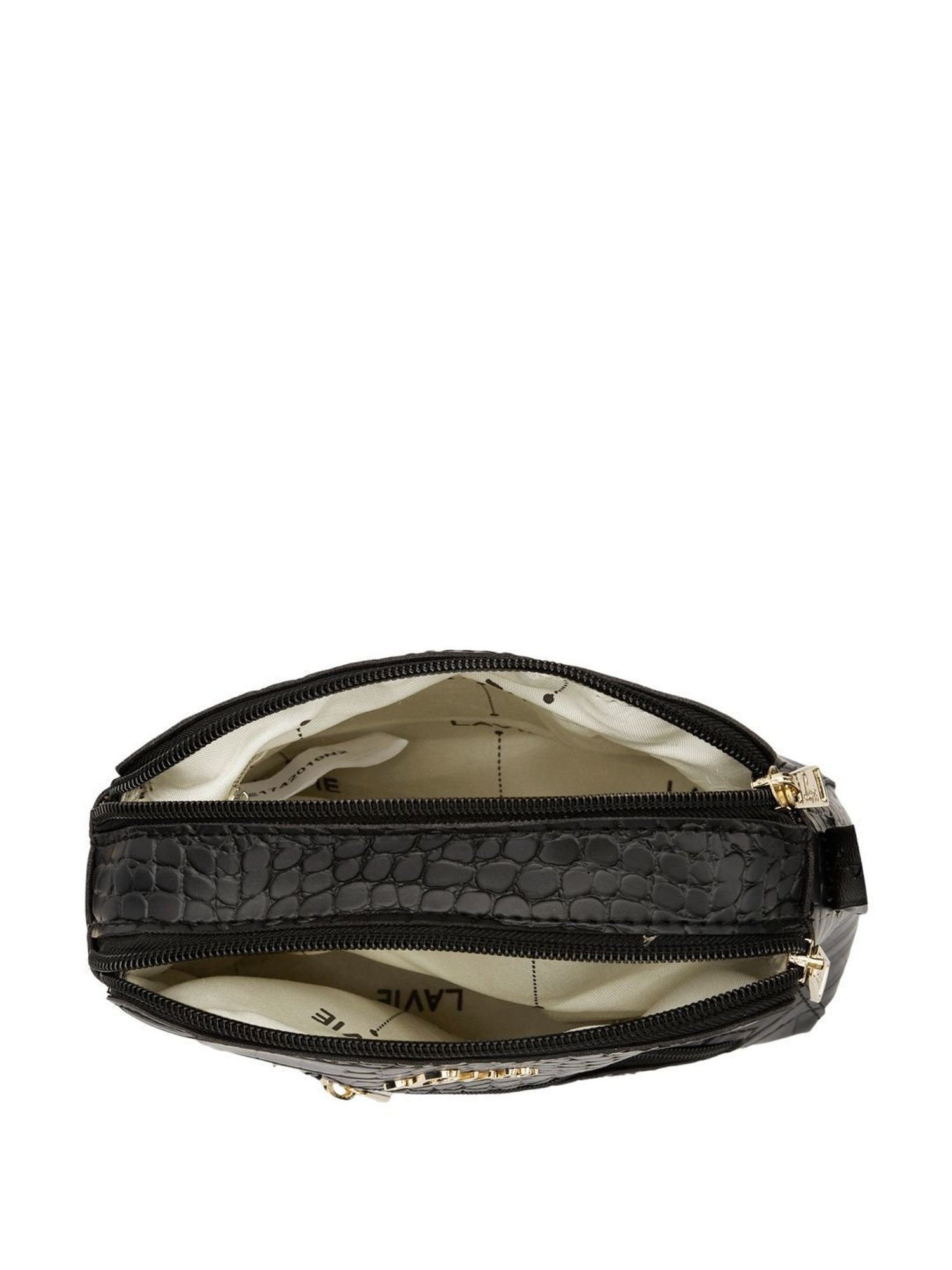 Lavie Black Textured Small Sling Handbag