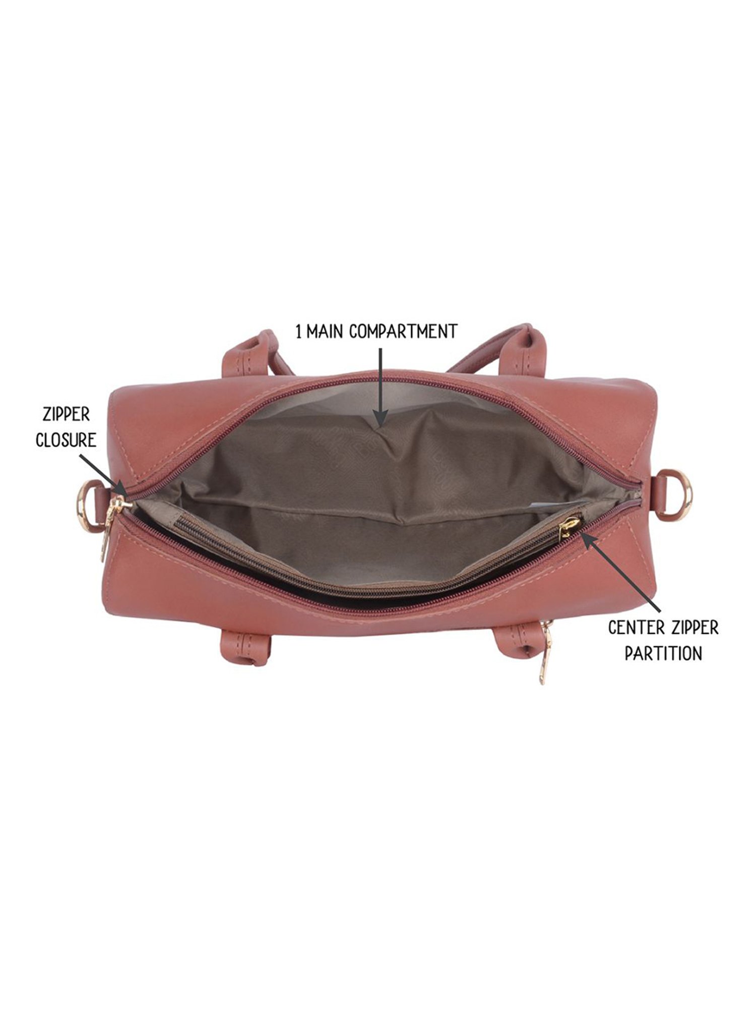 Baggit Maroon Medium Handbag