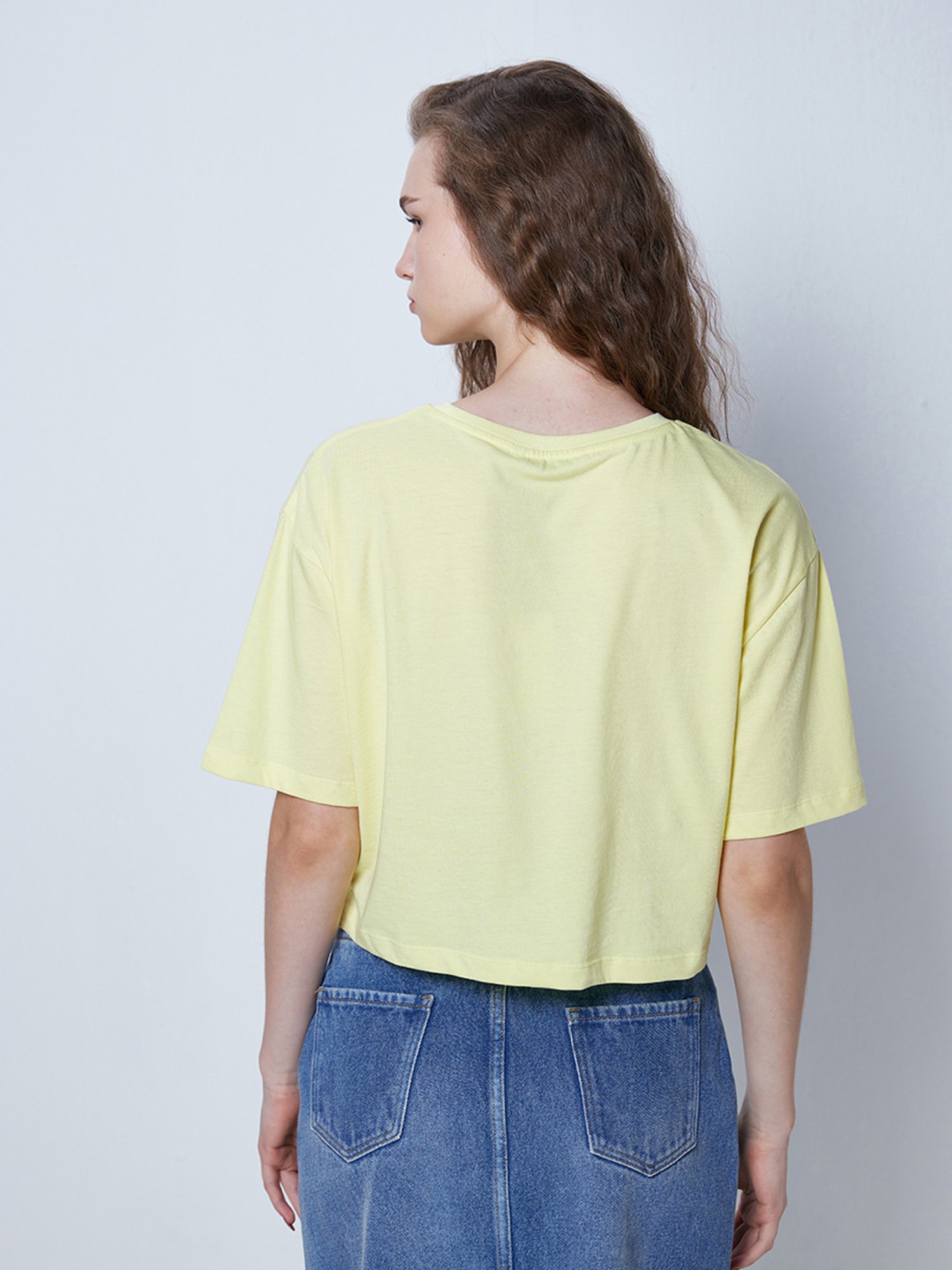 Cover Story Yellow Graphic Print T-Shirt