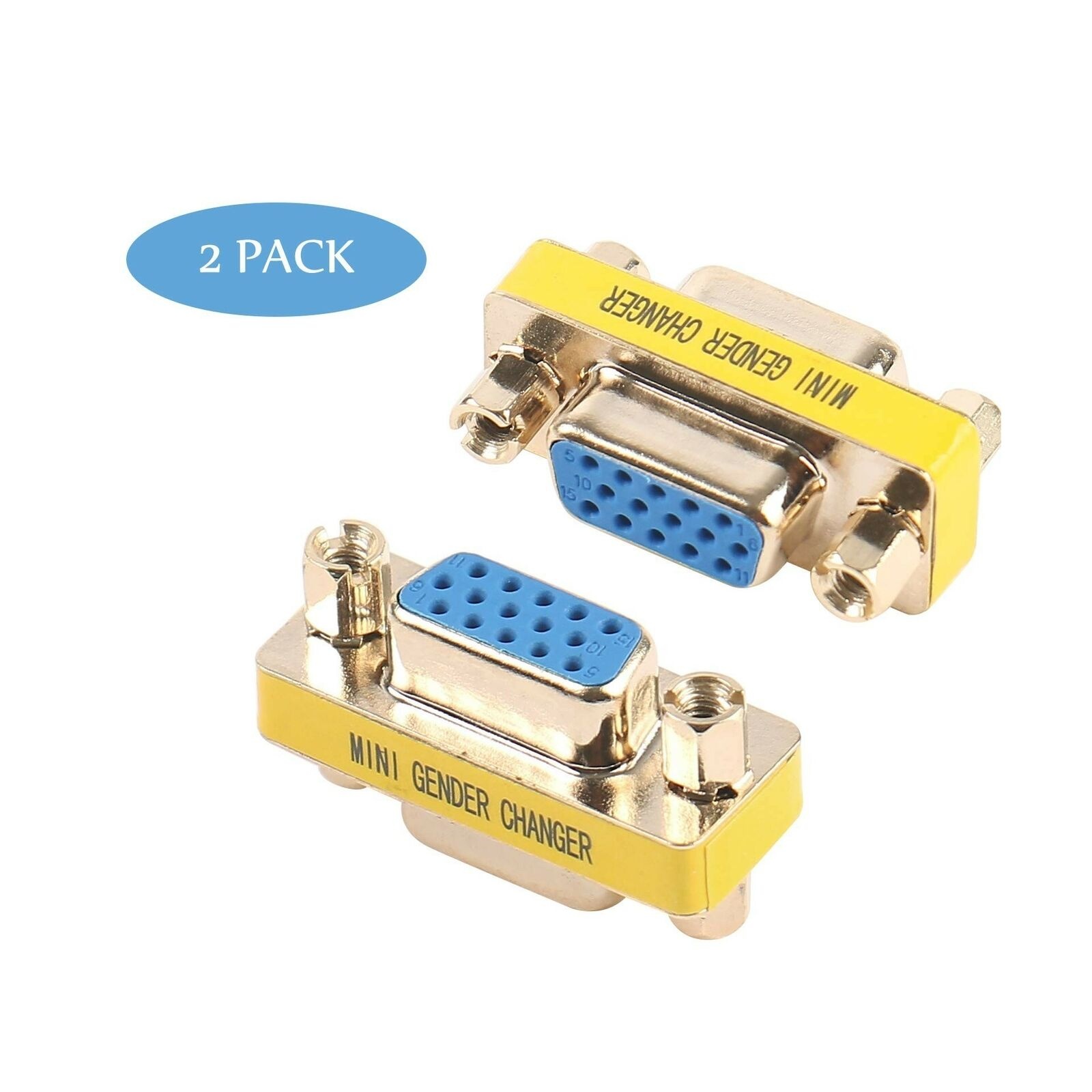 VGA Coupler, Benfei 2-Pack VGA/SVGA Adapter HD15 Female to Female Gender with...