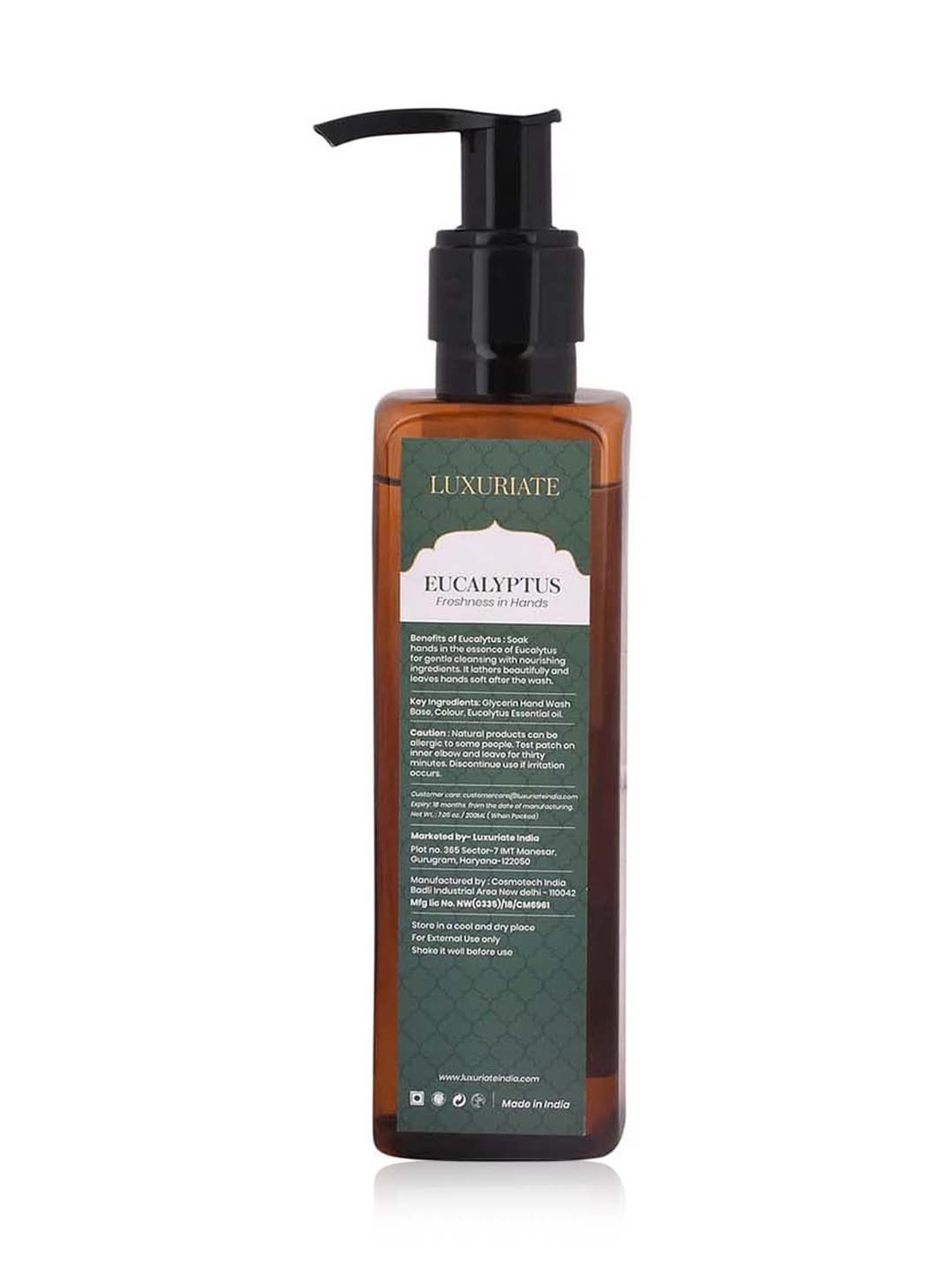 Luxuriate Eucalyptus Nutrients Gentle Foaming Liquid Hand Wash - 200 ml