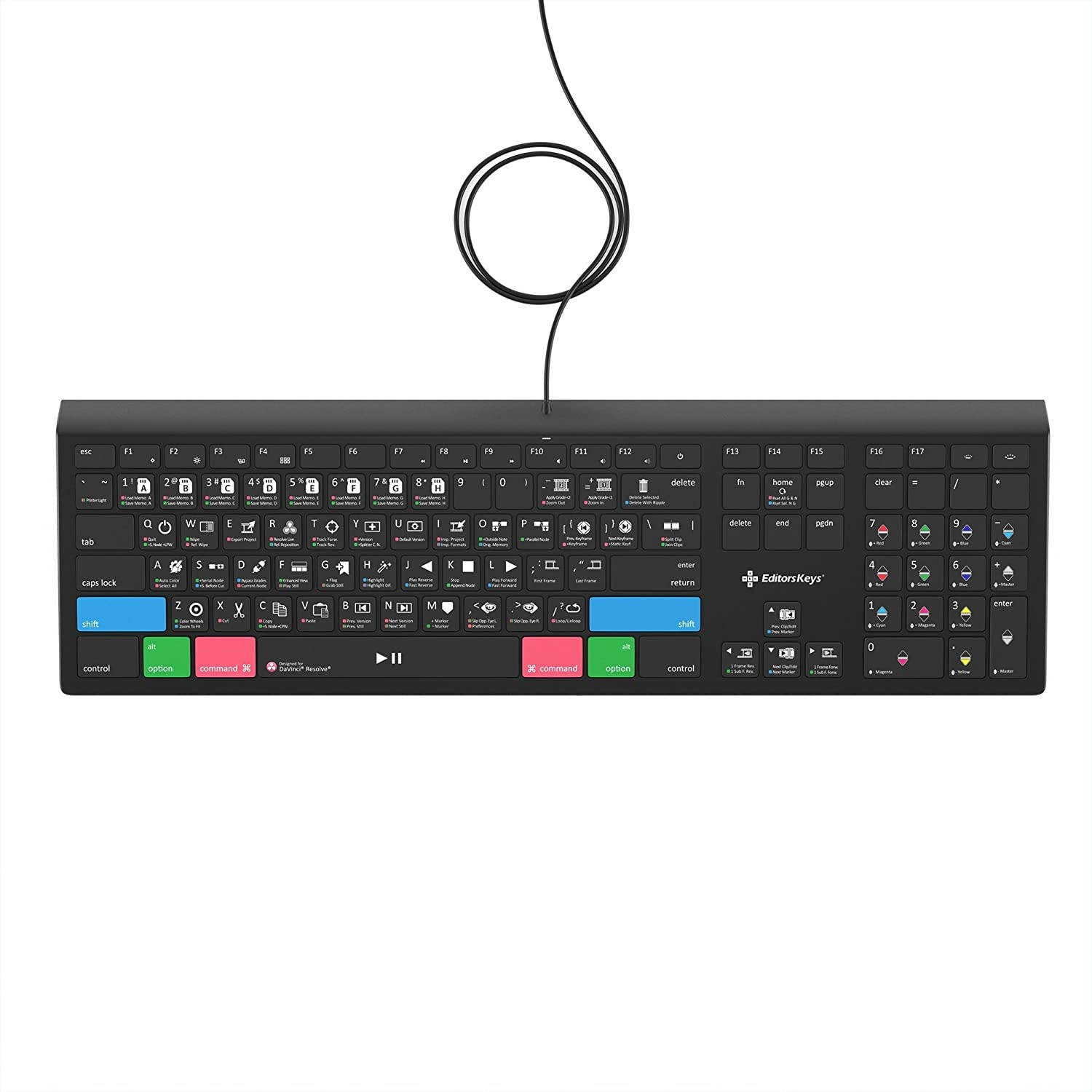 Davinci Resolve Keyboard 15 | Mac Shortcut Keyboard | Compatible with Apple Macs