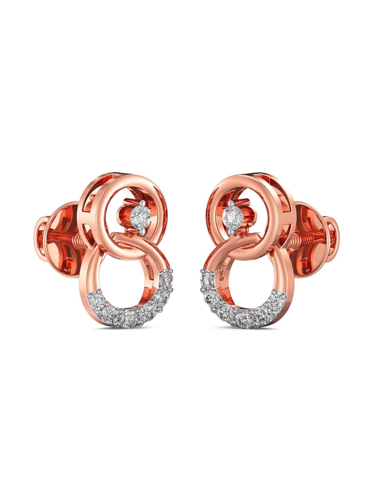 Joyalukkas 18k Gold & Diamond Stud Earrings for Women