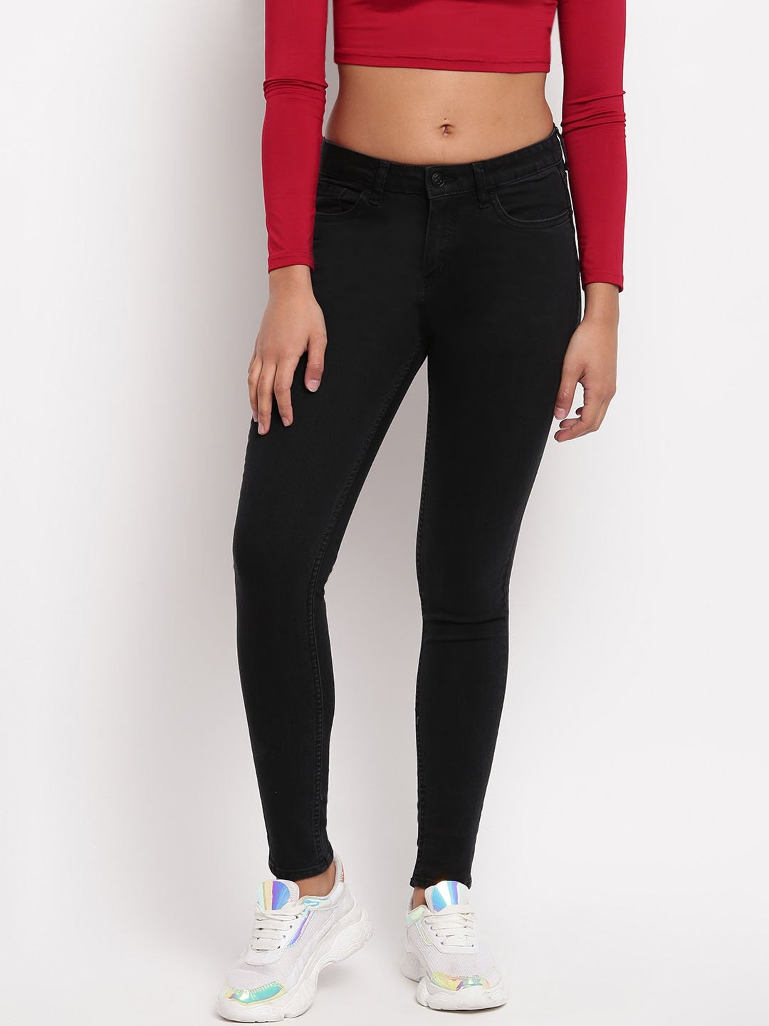 Tales & Stories Black Mid Rise Jeans